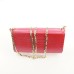 Peach Designer Patent Leather Clutch bag