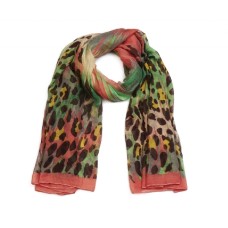 Multi-coloured Animal Print Long Scarf