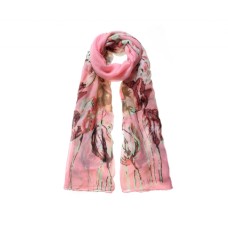 Pink Meadow Print Scarf