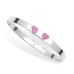 Kids Heart Sterling Silver Bangle and Earring Set