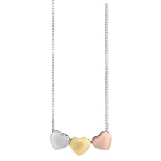 16 Inch 3 Heart Necklace 