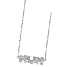 Cubic Zirconia Mum Necklace 