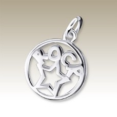 Kids Sterling Silver Rock Star Pendant 