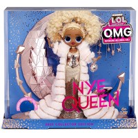 L.O.L. Surprise! O.M.G. 2021 Collector Doll-NYE Queen-with Gold Fashions, Accessories, & Light-Up Stand-New Year's Celebration