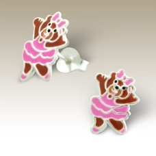 Kids Ballerina Bear Earrings