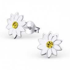 Kids Sterling Silver Flower Earrings