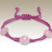 Kids Sterling Silver &  Pink Cord Bracelet