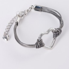 India Leather Heart Bracelet