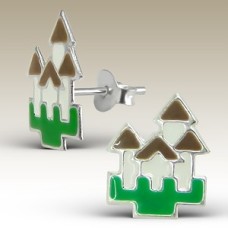 Kids Castle Stud Earrings