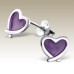 Kids Silver Heart Stud Earrings