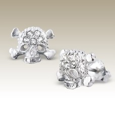 Kids Crystal Skull Stud Earrings