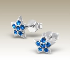 Kids Crystal Star Stud Earrings
