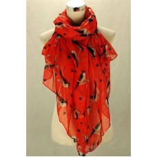 Parrots in Love Print Scarf