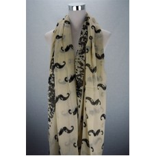 French Moustaches Print Scarf