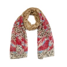Red Floral Long Scarf