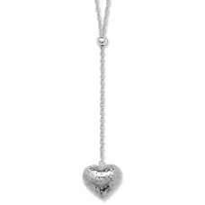 18 Inch Necklace with a Drop Heart 