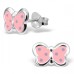 Kids Silver Spotty Butterfly Earrings