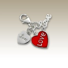 Sterling Silver 3 Love Charm
