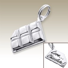 Sterling Silver Chocolate Bar Charm