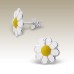 Kids White Flower Stud Earrings